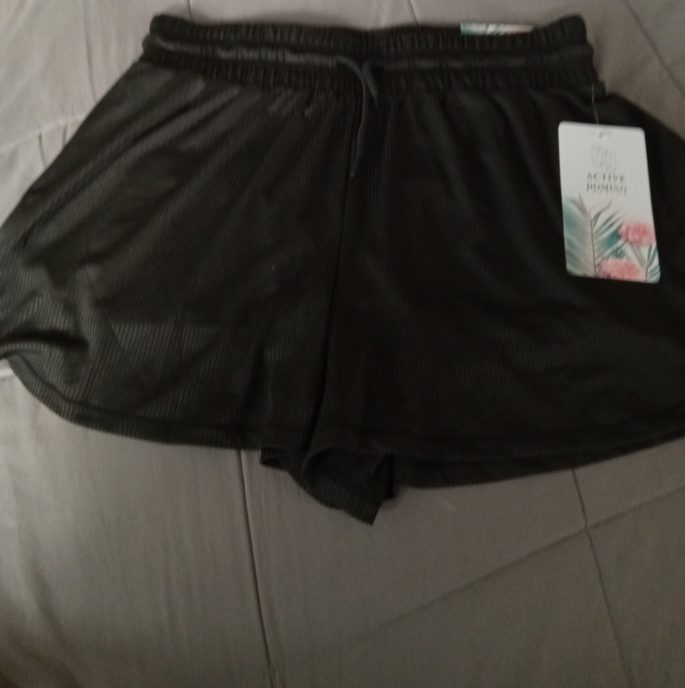 Black Drawstring Shorts